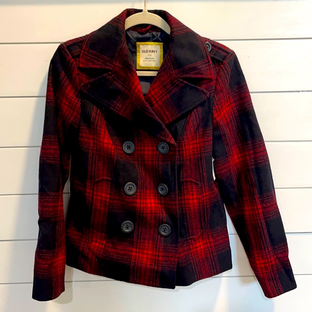 NWT Red & Navy Blazer with pockets